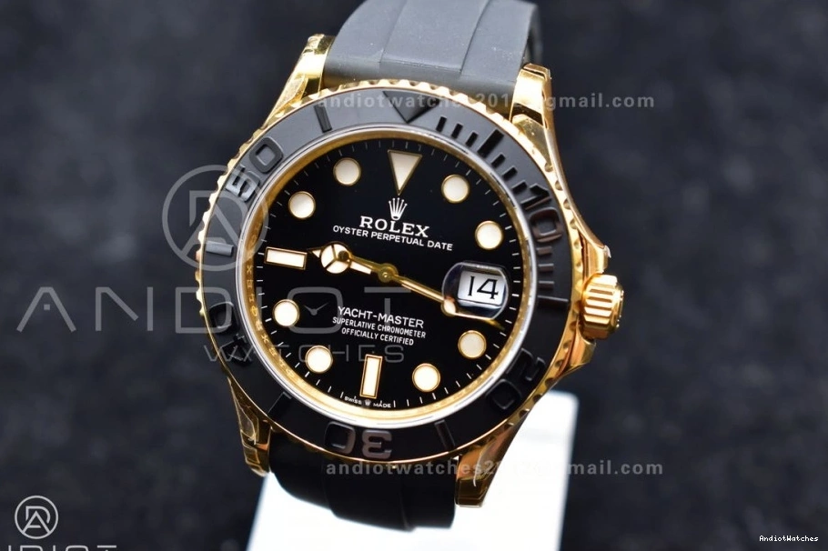 Yacht-Master 1:1 Best Ceramic EyeCatching 1224 Black on Strap Black 42mm VSF VS Edition 3D 226658 Bezel Rubber 0926